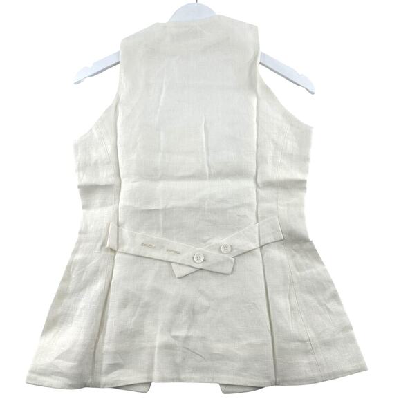 Faithfull the Brand White Linen Seema Top Size 4 - Picture 7 of 11